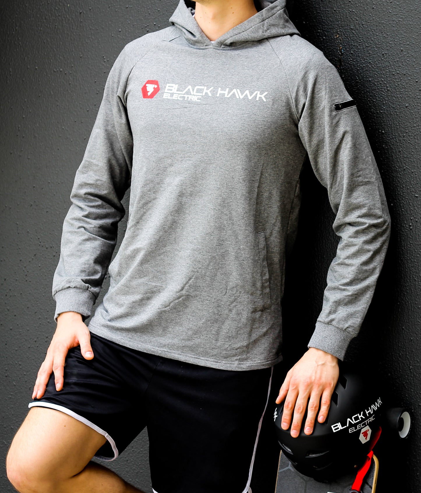 Black Hawk Grey Hoodie